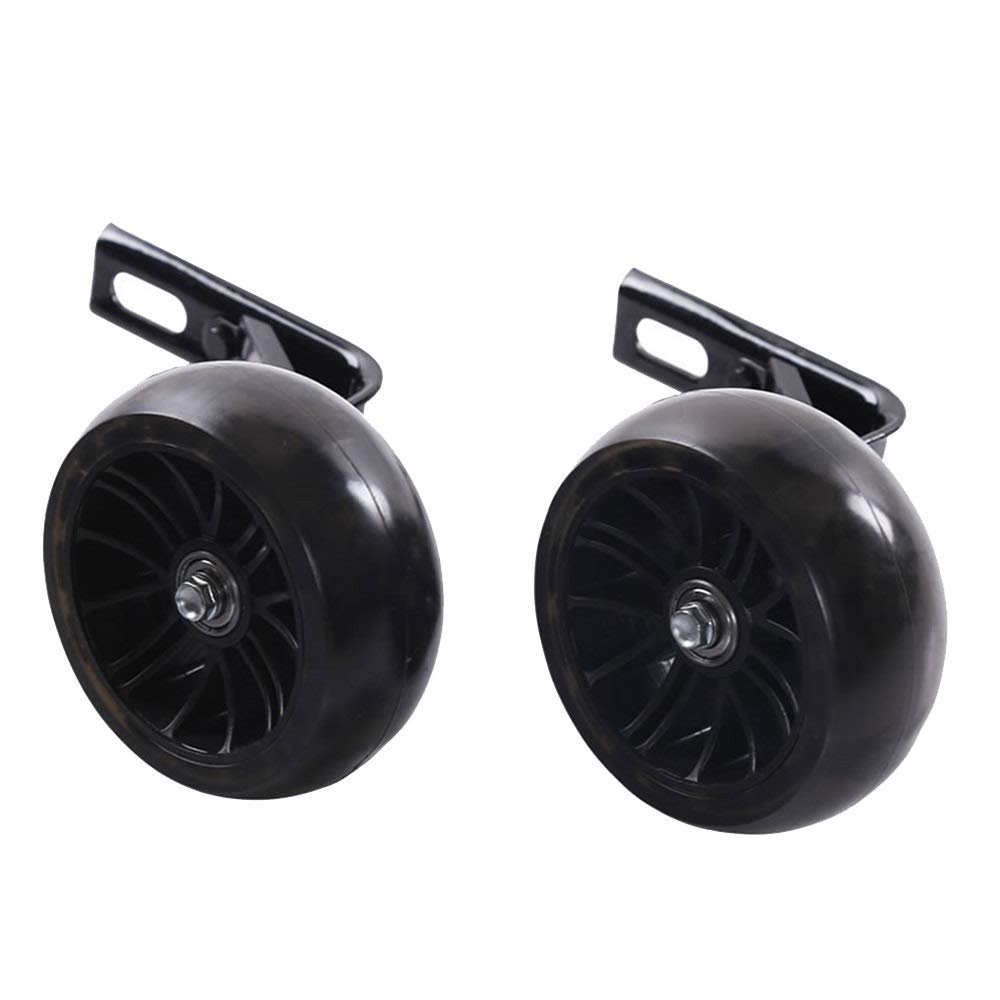 FUFU Bicycle Training Flashing Wheels, Children's Bicycle Stabilizer Support Wheels 12 14 16 18 20 Inches (Color : Black, Size : 14in)