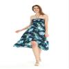 Women's Hawaiian Luau Halter Floral Print Halter Dress L Orchid Breeze Navy view 4