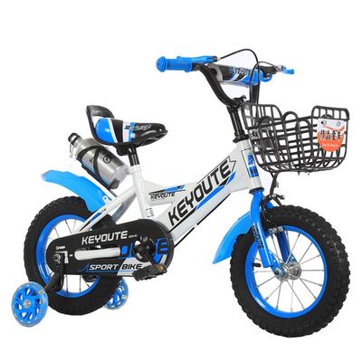 FUFU 12/14/16/18 Inch Bike for Boys and Girls, Suitable for Children 2-13 Years Old, with Auxiliary Wheels, Water Bottle, Mudguard (Color : Blue, Size : 18in)