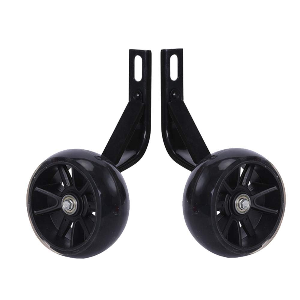 FUFU Bicycle Training Wheels Heavy Duty Adjustable Bike Stabilizers for Kids Bikes of 12 14 16 18 Inch (Color : Black, Size : 12in)