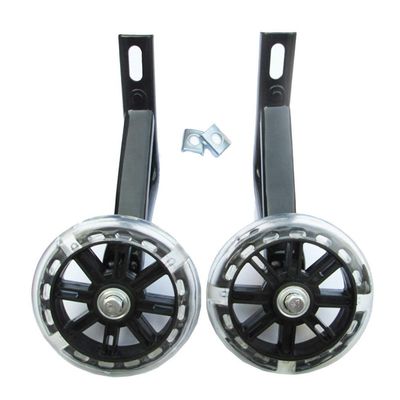 FUFU Bicycle Training Wheels Heavy Duty Adjustable Bike Stabilizers for Kids Bikes of 12 14 16 18 20 Inch (Color : Black, Size : 12in)
