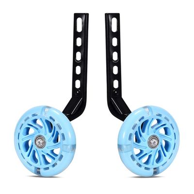 FUFU Children's Bicycle Training Wheel LED Glowing Bicycle Training Replacement Stabilizer Wheel 12-20 Inch Children's Bicycle (Color : Blue, Size : 12in)