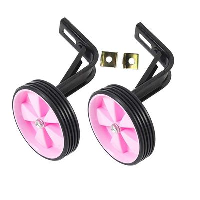 FUFU Children's Tricycle, Stabilisers Training Wheels, Adjustable Wheel Stabilisers, Stabilisers Childs Bike for 12-20 Inch (Color : Pink, Size : 12in)