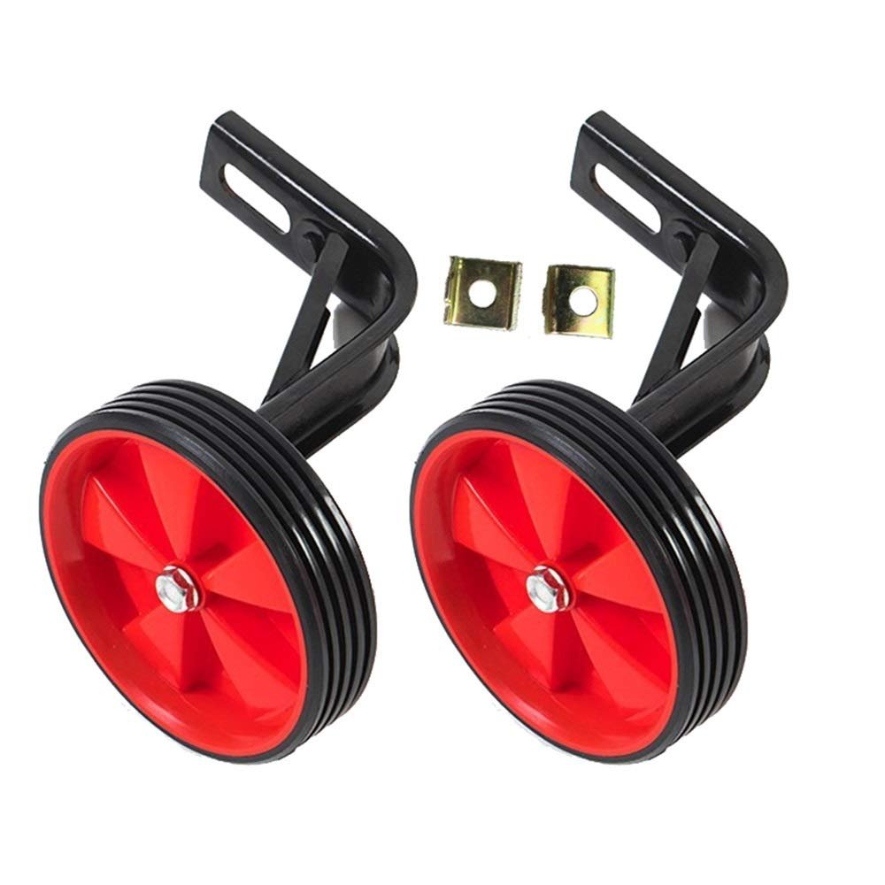FUFU Children's Tricycle, Stabilisers Training Wheels, Adjustable Wheel Stabilisers, Stabilisers Childs Bike for 12-20 Inch (Color : Red, Size : 12in)