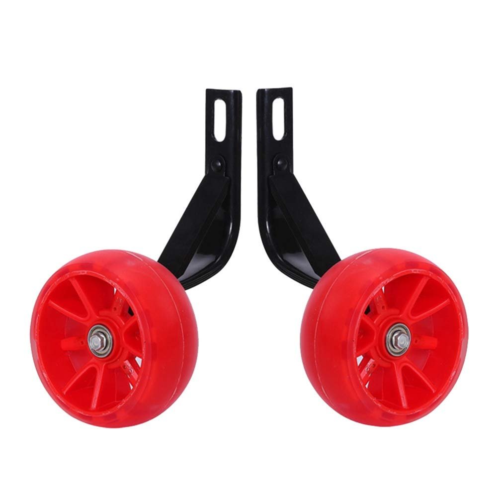 FUFU Bicycle Training Wheels Heavy Duty Adjustable Bike Stabilizers for Kids Bikes of 12 14 16 18 Inch (Color : Red, Size : 18in)