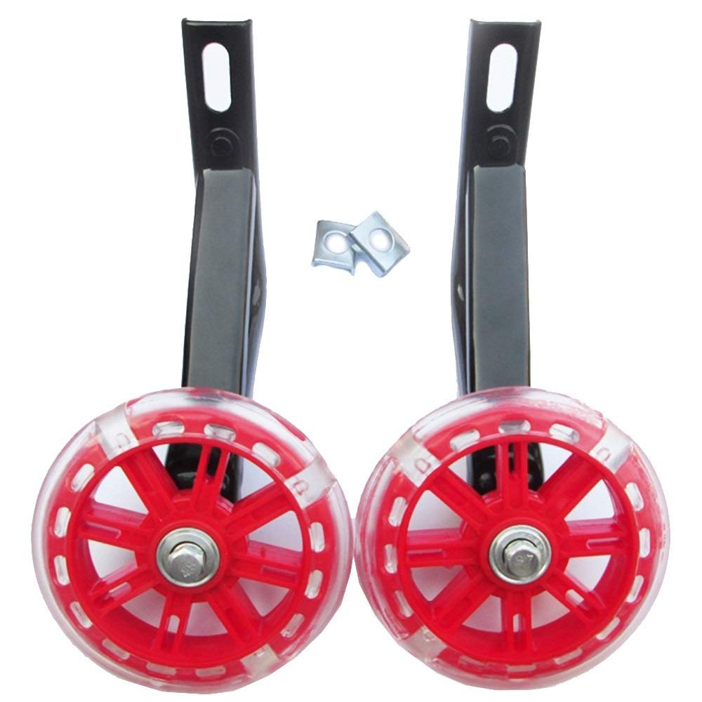 FUFU Bicycle Training Wheels Heavy Duty Adjustable Bike Stabilizers for Kids Bikes of 12 14 16 18 20 Inch (Color : Pink, Size : 12in)