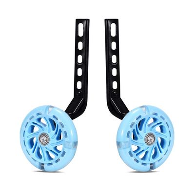 FUFU Children's Bicycle Training Wheel LED Luminous Bicycle Stabilizer 12-18 Inch Children's Bicycle (Color : Blue, Size : 14in)