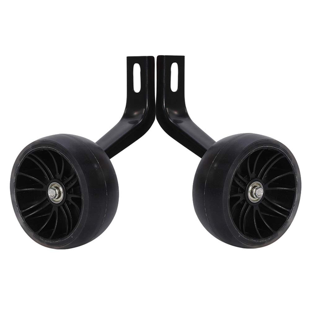 FUFU Bicycle Training Flashing Wheel, Child Bicycle Stabilizer Support Wheel 12 14 16 18 Inch Bicycle (Color : Black, Size : 16in)