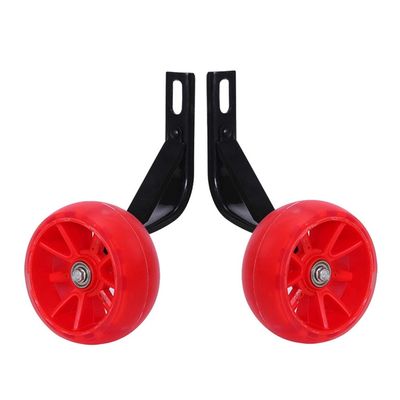 FUFU Bicycle Training Wheels Heavy Duty Adjustable Bike Stabilizers for Kids Bikes of 12 14 16 18 Inch (Color : Red, Size : 14in)