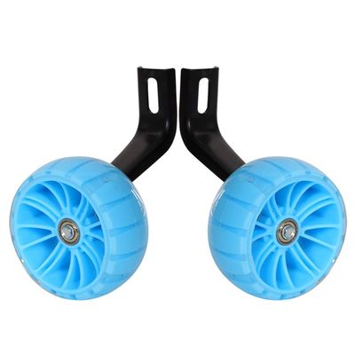 FUFU Bicycle Training Flashing Wheel, Child Bicycle Stabilizer Support Wheel 12 14 16 18 Inch Bicycle (Color : Blue, Size : 16in)