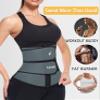 ANGOOL Neopren Waist Trainer For Women,Workout Plus Size Trimmer Belt Sauna Sweat Corset Cincher With Zipper 2XL Gray-Dark view 4