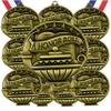 10 Pack A Honor Roll Gold Medals Trophy Award with Neck Ribbons APMG-736 view 1
