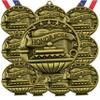 10 Pack Honor Roll Gold Medals Trophy Award with Neck Ribbons APMG-735 view 1