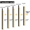 BATDIYOW Adjustable Tent Poles Steel Rods for Tarp Canopy Camping Replacement Set of 2 (Black) view 2