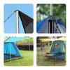 BATDIYOW Adjustable Tent Poles Steel Rods for Tarp Canopy Camping Replacement Set of 2 (Black) view 4