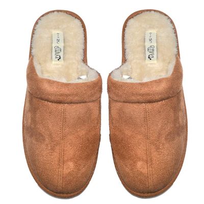 Millffy Men's Comfy Memory Foam Warm Slippers Fuzzy Plush Lining Slip-on House Shoes Indoor Outdoor Slippers (7 US, Brown)