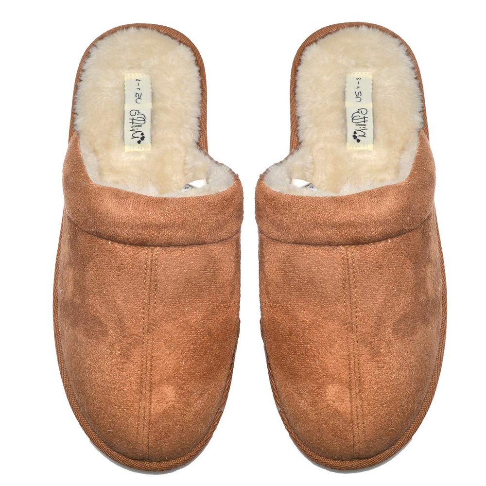 Millffy Men's Comfy Memory Foam Warm Slippers Fuzzy Plush Lining Slip-on House Shoes Indoor Outdoor Slippers (7 US, Brown)
