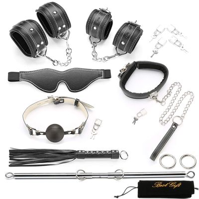 EXREIZST Silver Adjustable Pilates Spreader Bar Set and Premium Soft Leather Pad Black Straps System Set Sports Aid Training Fitness Kit