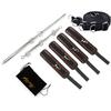 EXREIZST 2 Silver Spreader Bar Set with Bag and 4 Brown Fur Leather Straps with Nylon Belts Adjustable Expandable Yoga Sports Fitness Kit view 1
