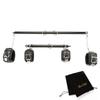 EXREIZST 2 Black Spreader Bar Set with Bag and 4 Premium Soft Pad Black Leather Straps Adjustable Expandable Yoga Sports Fitness Kit view 1