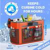 TidyFriend Kayak Cooler - Waterproof Seat Back Cooler - Compatible with Lawn-Chair Style Seats, Keeps Drinks Cool All Day Kayaking (Orange) view 2