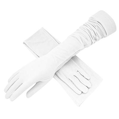 UPF 50+ Long Sleeves Sun Gloves For Women UV Protection Summer Full Finger Sunscreen Sun Driving Arm Cover Gloves Outdoor