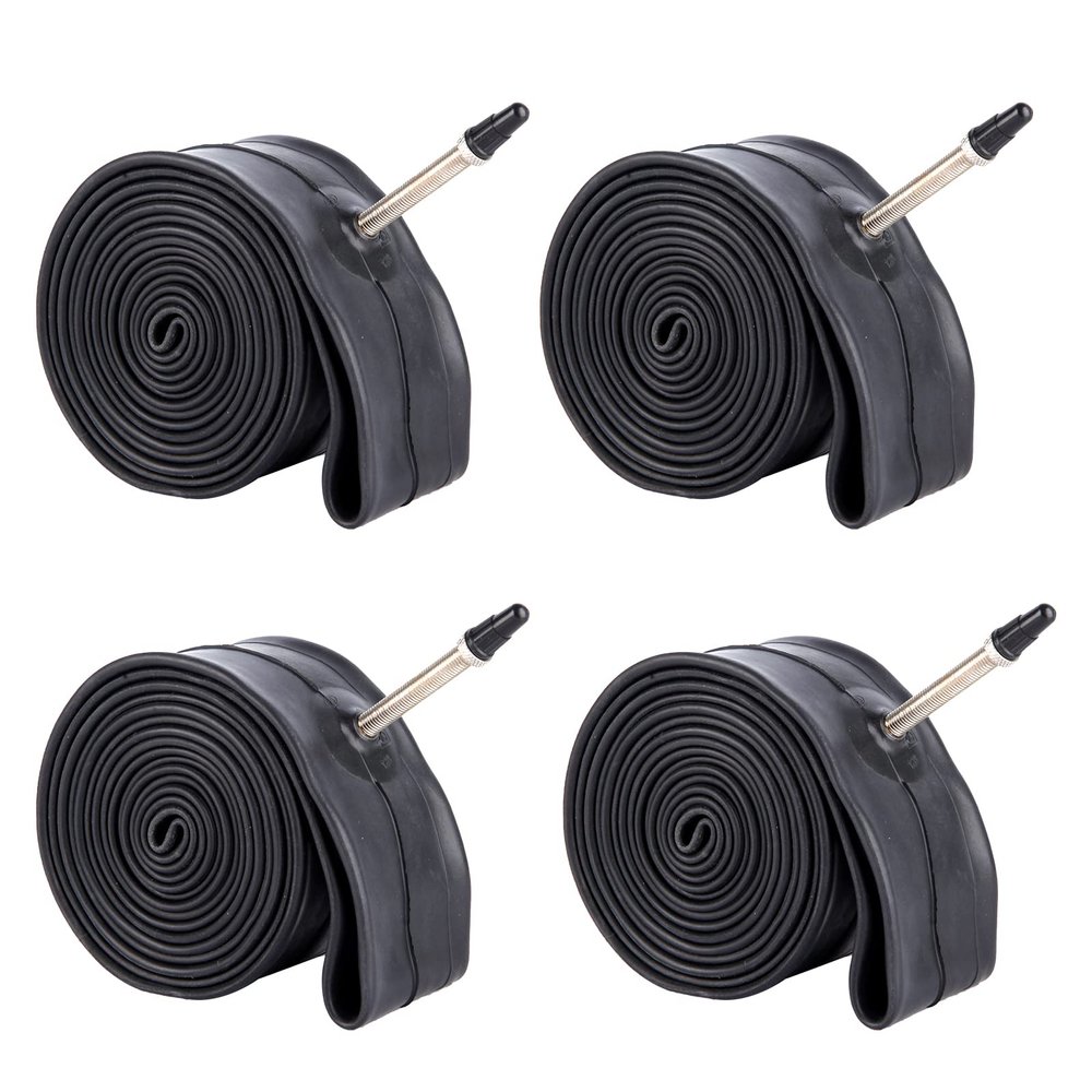 BWSHLF 27.5" Mountain Bike Inner Tubes (4 Pack), Durable Butyl Rubber MTB Bicycle Replacement Fit 2.1-2.4Presta Valve 48mm