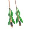 AMEYXGS 6/12pcs Archery Bamboo Arrows Traditional Hunting Arrows 5" Turkey Feathers for Target Practice Recurve Bow Longbow Outdoor Shooting (Green, 12pcs) view 4