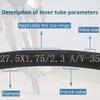 BWSHLF 27.5" Bike Tubes (4 Pack), MTB Schrader Valve 35mm, Bicycle Replacement Durable Butyl Rubber Fit 27.5x2.1/2.4 view 2