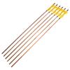 AMEYXGS 6/12pcs Archery Bamboo Arrows Traditional Hunting Arrows 5" Turkey Feathers for Target Practice Recurve Bow Longbow Outdoor Shooting (Yellow, 12pcs) view 2