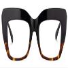 Zeelool Stylish Thick Cat Eye Blue Light Blocking Glasses for Women Charmaine ZOA01901-04 Tortoise view 2