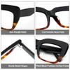 Zeelool Stylish Thick Cat Eye Blue Light Blocking Glasses for Women Charmaine ZOA01901-04 Tortoise view 3