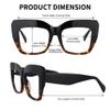 Zeelool Stylish Thick Cat Eye Blue Light Blocking Glasses for Women Charmaine ZOA01901-04 Tortoise view 4