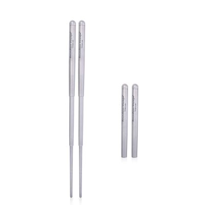 Boundless Voyage Foldable Telescopic Titanium Chopsticks Outdoor Camping Travel Picnic Folding Tableware Cutlery Titanium Camping Utensils Ti1004T