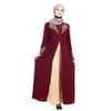 Adela Boutique Women's Two-Piece Muslim Prayer Dress Hijab Scarf Islamic Abaya Full Length Dress (B-Wine red, x_l) view 3
