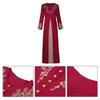 Adela Boutique Women's Two-Piece Muslim Prayer Dress Hijab Scarf Islamic Abaya Full Length Dress (B-Wine red, x_l) view 4