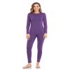 WEERTI Thermal Underwear for Women Long Johns with Fleece Lined Base Layer Women Cold Weather Top Bottom Purple view 1