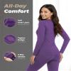 WEERTI Thermal Underwear for Women Long Johns with Fleece Lined Base Layer Women Cold Weather Top Bottom Purple view 2