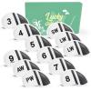 Amy Sport Golf Iron Head Covers Value 12 Pcs Set Thick Synthetic Leather, Protection Weatherproof Club Headcover Fit Universal Main Iron Wedge Golf Clubs for Men Women (White) view 1