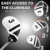 Amy Sport Golf Iron Head Covers Value 12 Pcs Set Thick Synthetic Leather, Protection Weatherproof Club Headcover Fit Universal Main Iron Wedge Golf Clubs for Men Women (White) view 4