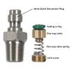 HMKUGO 8mm Quick-Disconnect Plug Adapter, Stainless Steel 1/8" NPT Male Thread PCP Paintball Charging Fittings with Sealing O-Ring view 3