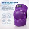 JBM Adult/Youth Knee Pads Elbow Pads and Wrist Guards Full Protective Gear for Skateboarding Skate Inline Riding Beginner Scooter Roller Skater (Purple, Adult ) view 4