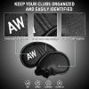 Amy Sport Golf Iron Head Covers Value 12 Pcs Set Thick Synthetic Leather, Protection Weatherproof Club Headcover Fit Universal Main Iron Wedge Golf Clubs for Men Women (Dark) view 3