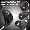Amy Sport Golf Iron Head Covers Value 12 Pcs Set Thick Synthetic Leather, Protection Weatherproof Club Headcover Fit Universal Main Iron Wedge Golf Clubs for Men Women (Dark) view 4