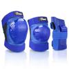JBM Adult Knee Pads Elbow Pads and Wrist Guards Full Protective Gear for Skateboarding Skate Inline Riding Beginner Scooter Roller Skater (Blue, Large) view 1