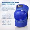 JBM Adult Knee Pads Elbow Pads and Wrist Guards Full Protective Gear for Skateboarding Skate Inline Riding Beginner Scooter Roller Skater (Blue, Large) view 4