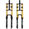 B Bolany Bike Suspension Fork 26/27.5/29" for Mountain Bike DH Air Double Shoulder Downhill Rappelling Shock Absorber Straight Tube Ultralight Bicycle Shock Absorber Rebound Adjust (Gold, 29'') view 1