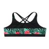 Nikiikoo Kids Girls' Digital Printed Training Sports Bra Top Criss Cross Back Top for Gymnastics/Dance Hibiscus Red 6 view 2