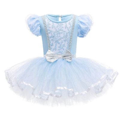 HIHCBF Princess Girls Leotards Ballet Dance Skirted Tutus Short Sleeve Dancewear Halloween Christmas Party Fancy Dress 3T