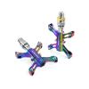 Lightweight 3 Bearing Non-Slip Bike Pedals, Mountain Bike Pedals of Aluminum Alloy with Quick Disassemble and Dustproof Waterproof Design, Suitable for Folding Bikes/Mountain Bikes,Colorful view 1